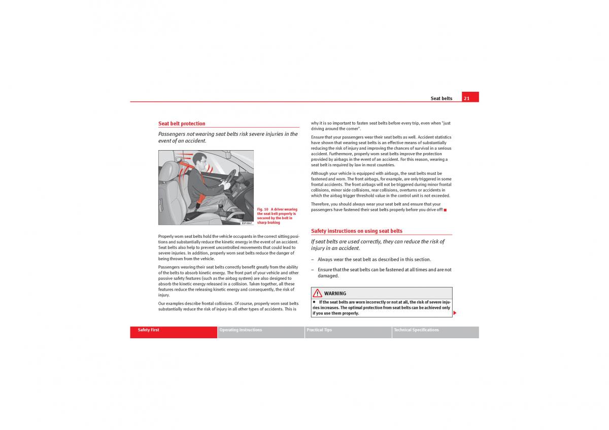 Seat Exeo owners manual / page 23