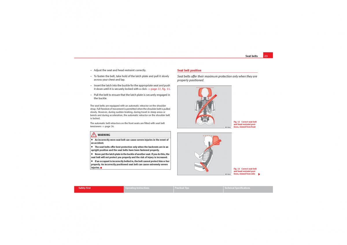 Seat Exeo owners manual / page 25