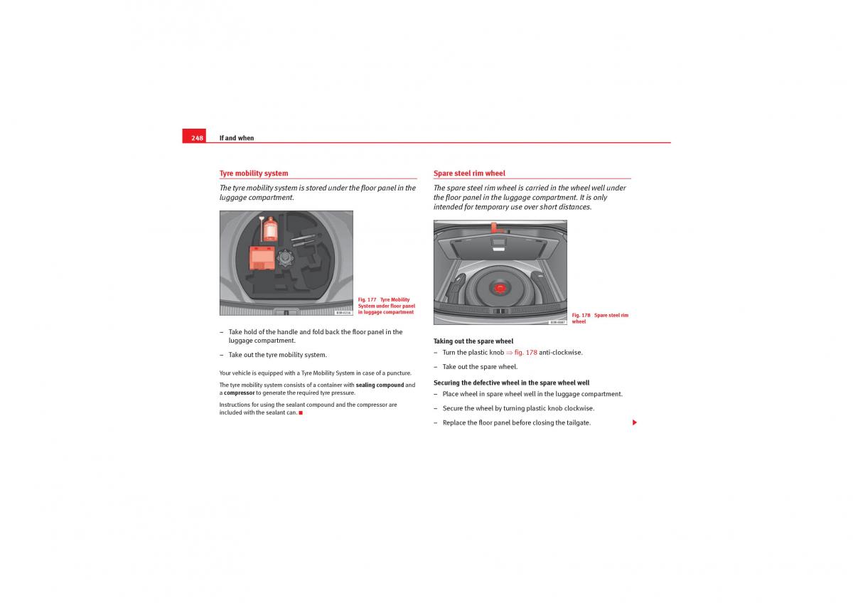 Seat Exeo owners manual / page 250
