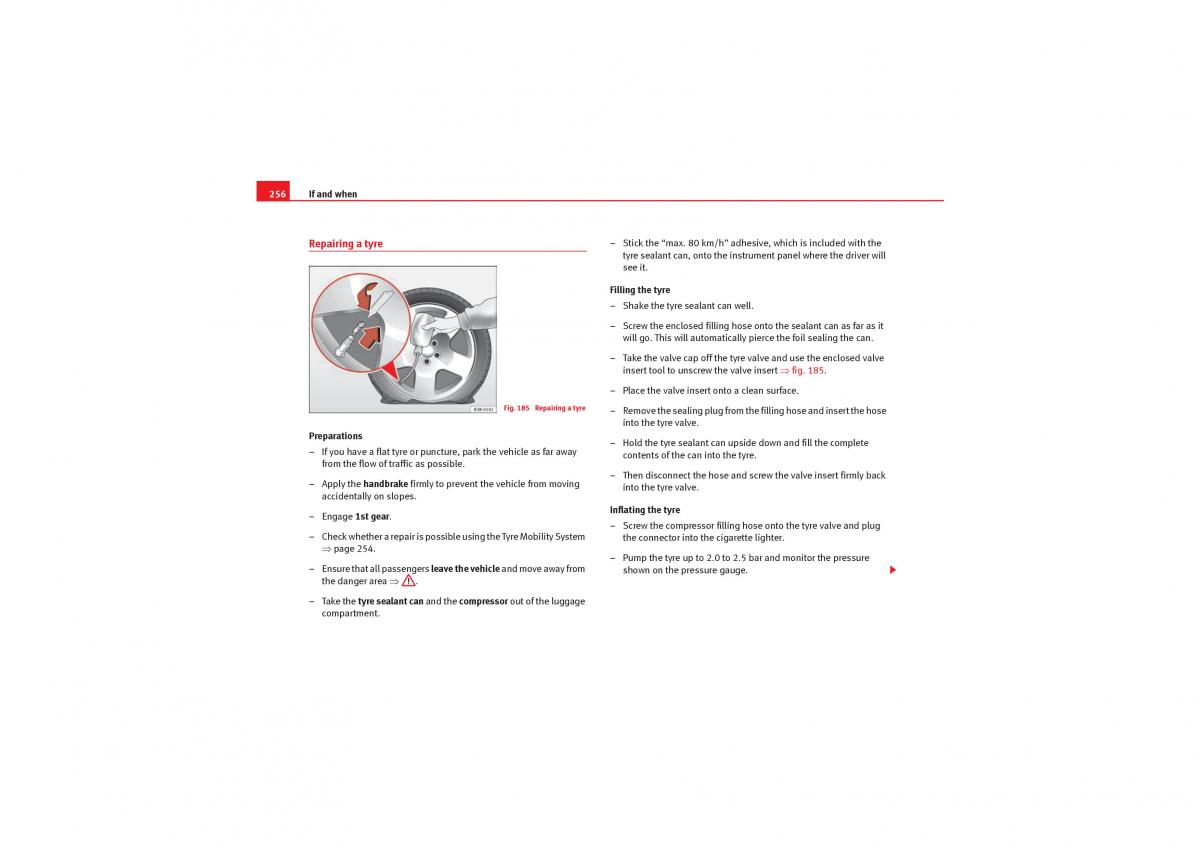 Seat Exeo owners manual / page 258