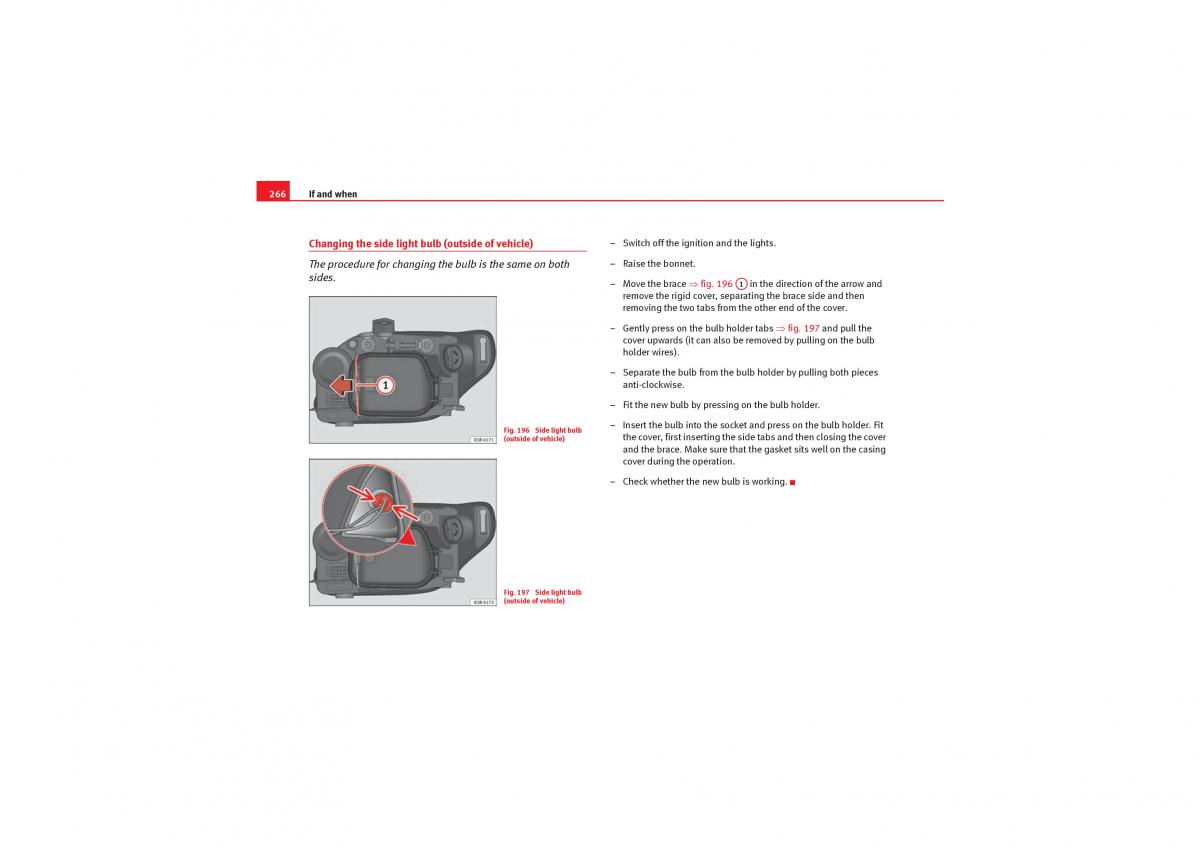 Seat Exeo owners manual / page 268