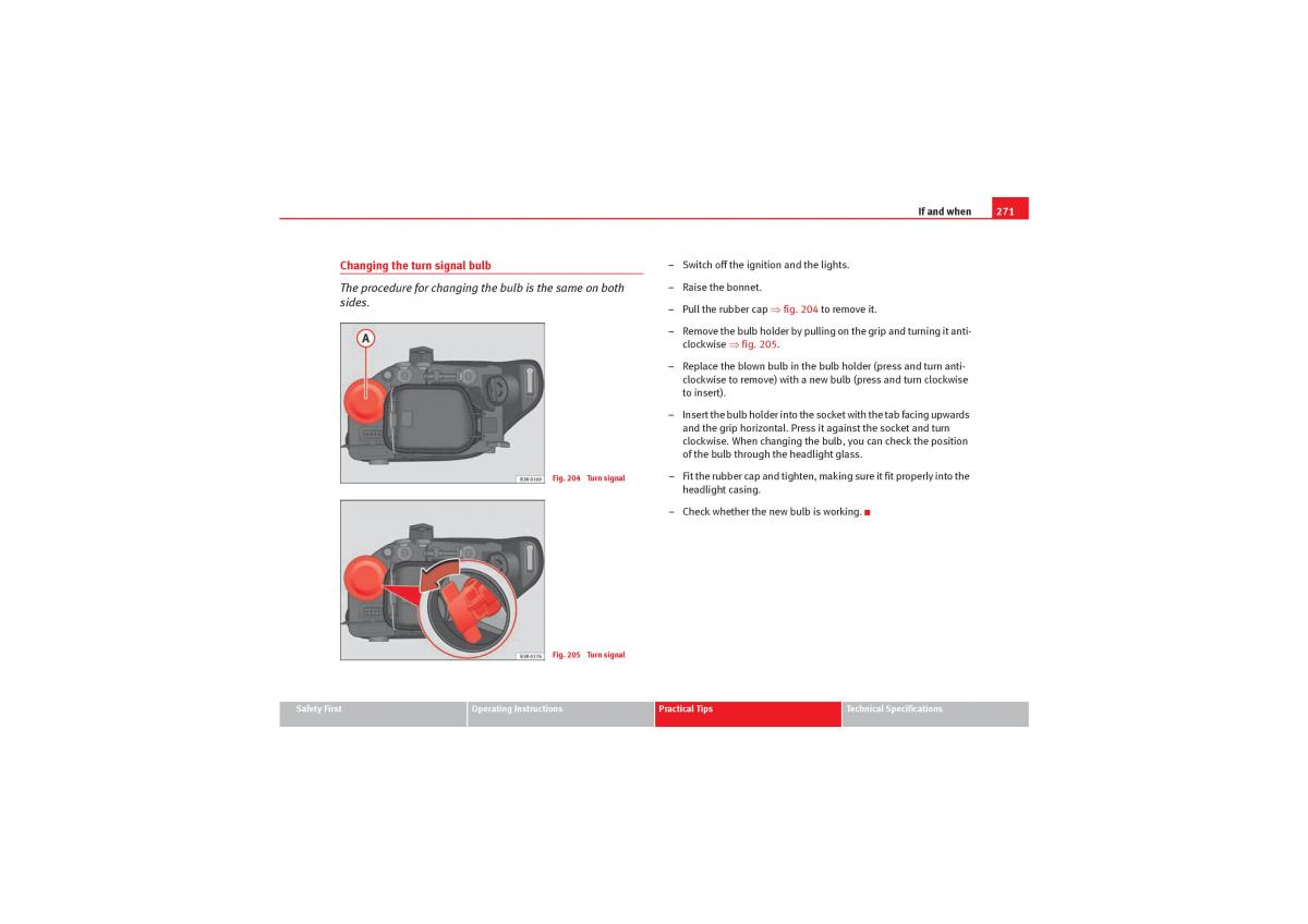 Seat Exeo owners manual / page 273