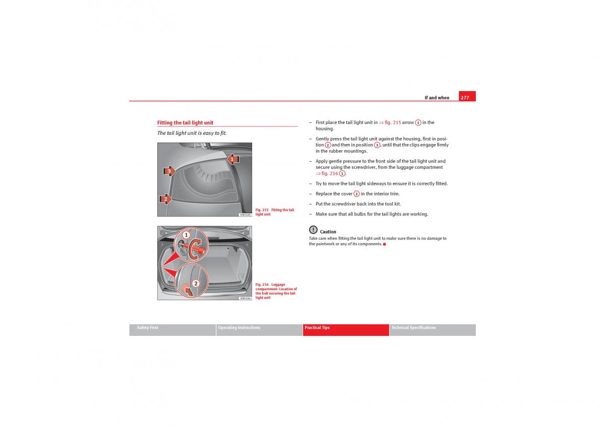 Seat Exeo owners manual / page 279