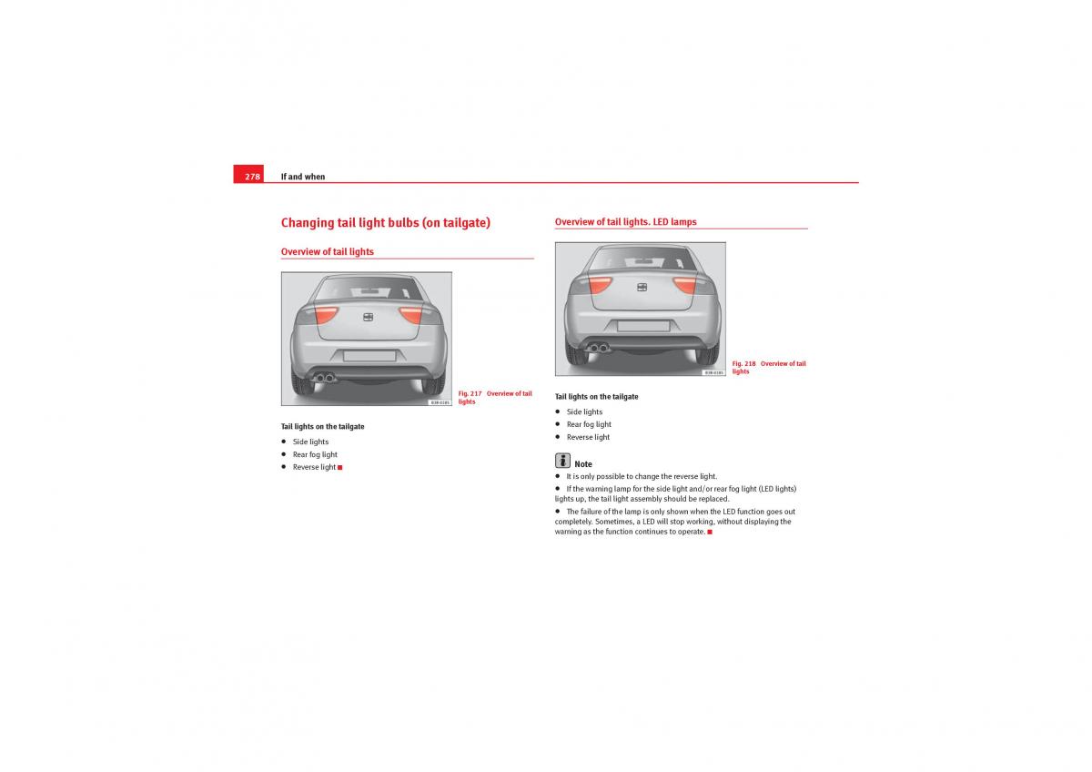 Seat Exeo owners manual / page 280