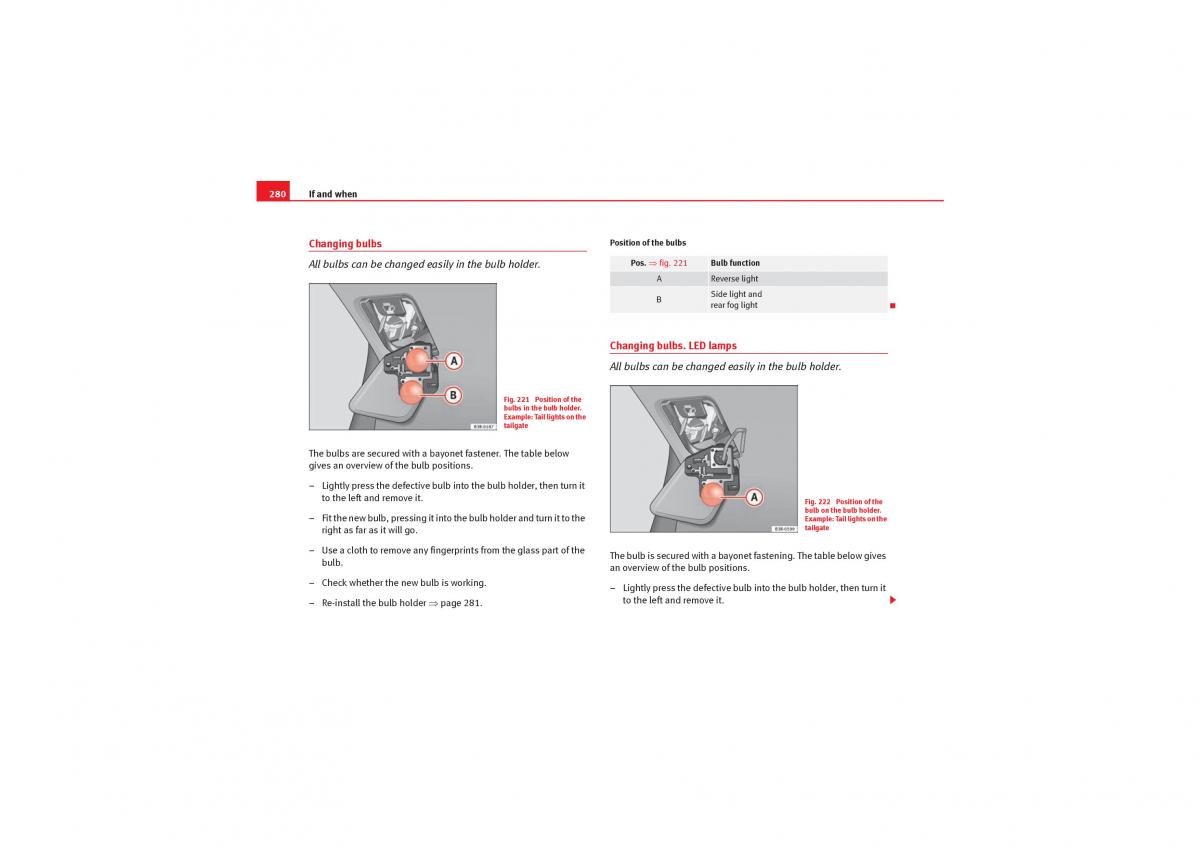 Seat Exeo owners manual / page 282