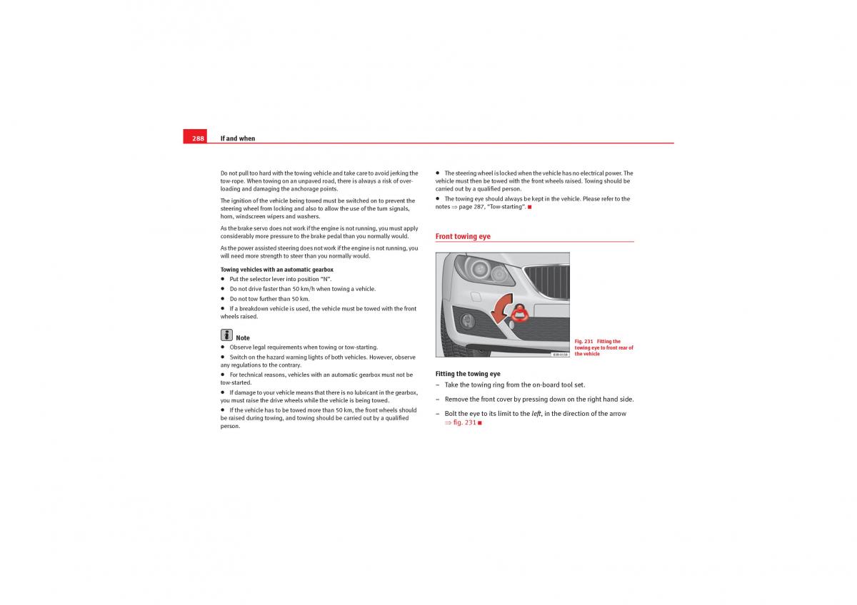 Seat Exeo owners manual / page 290