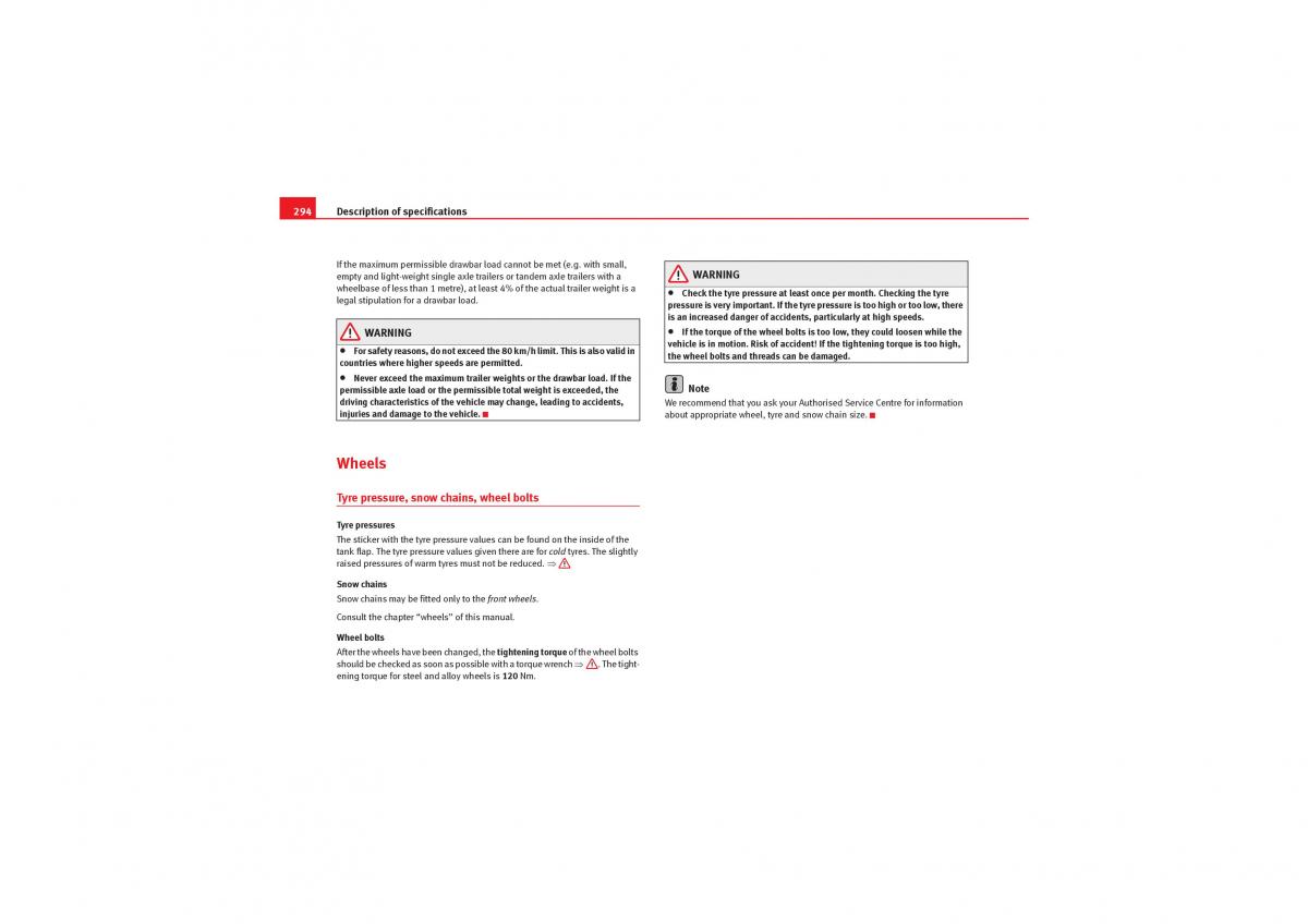 Seat Exeo owners manual / page 296