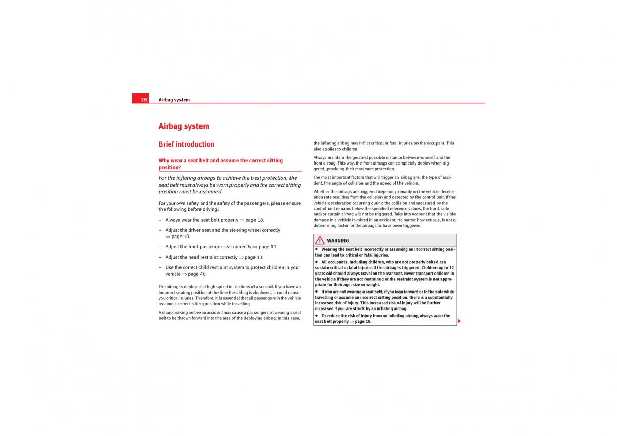 Seat Exeo owners manual / page 30