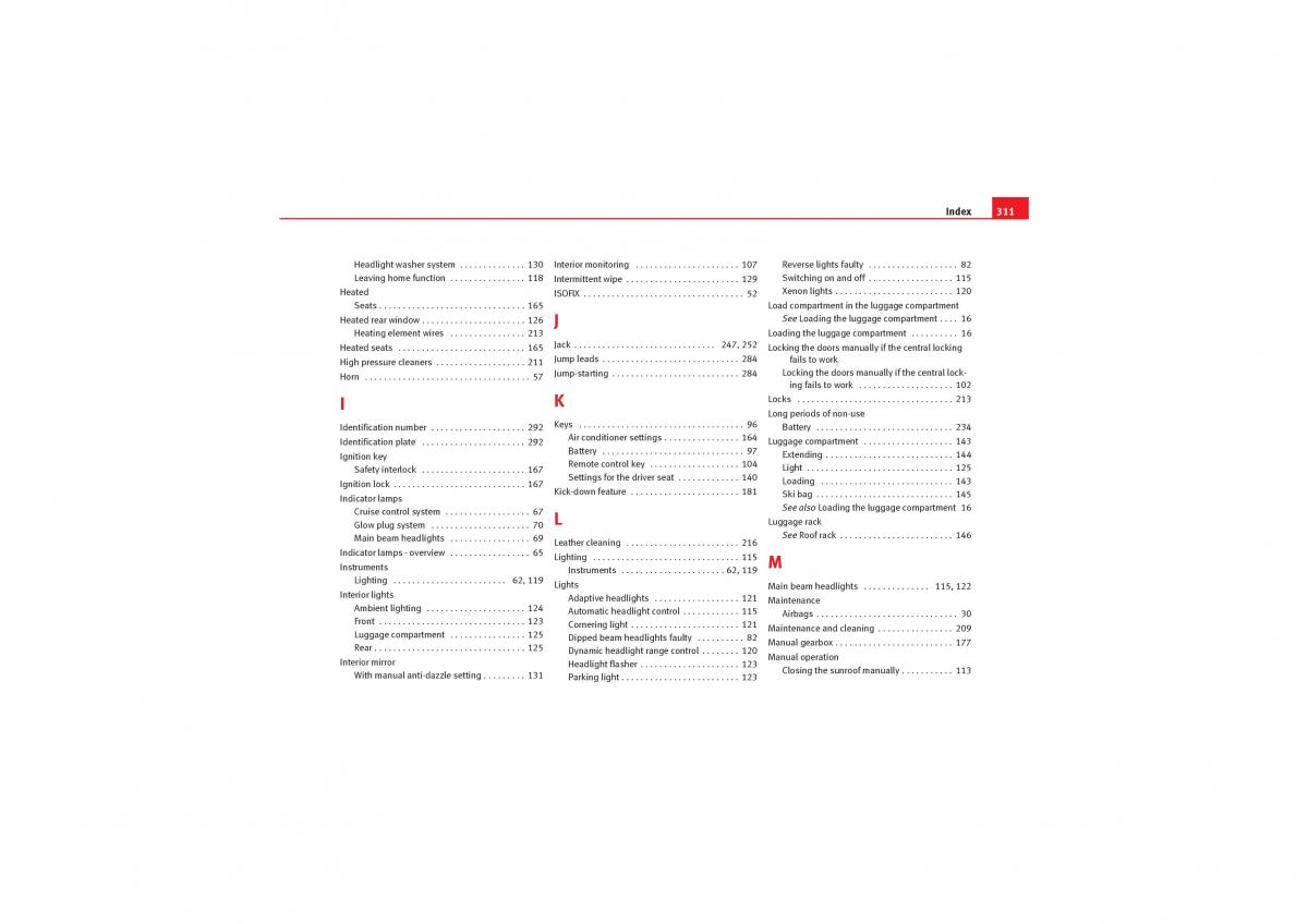 Seat Exeo owners manual / page 313