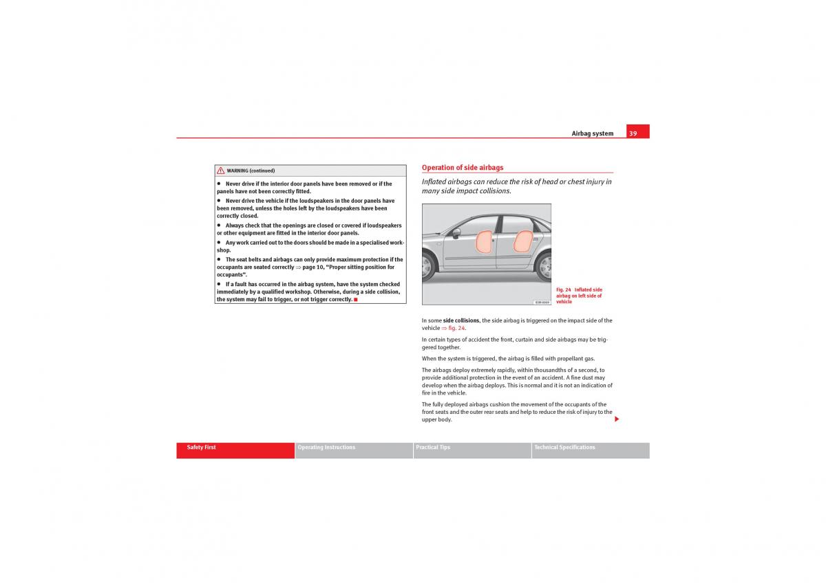 Seat Exeo owners manual / page 41