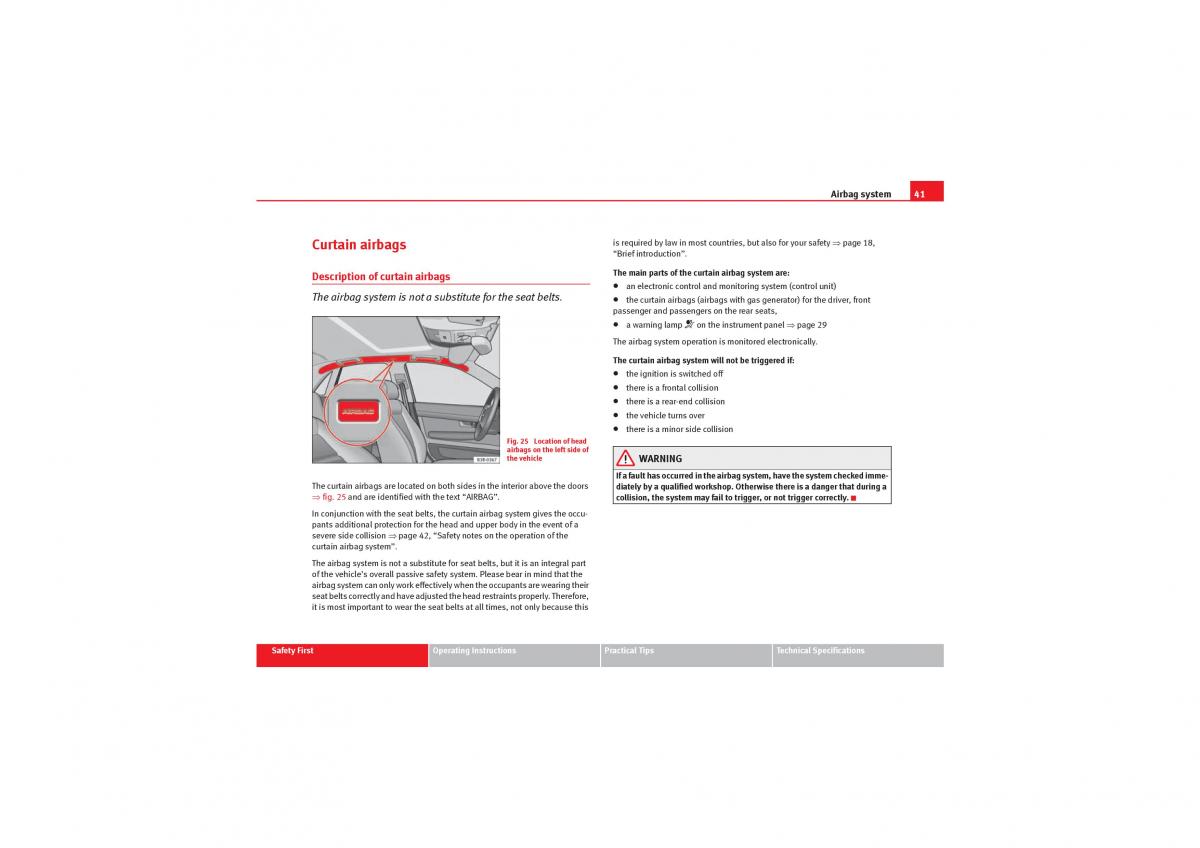 Seat Exeo owners manual / page 43