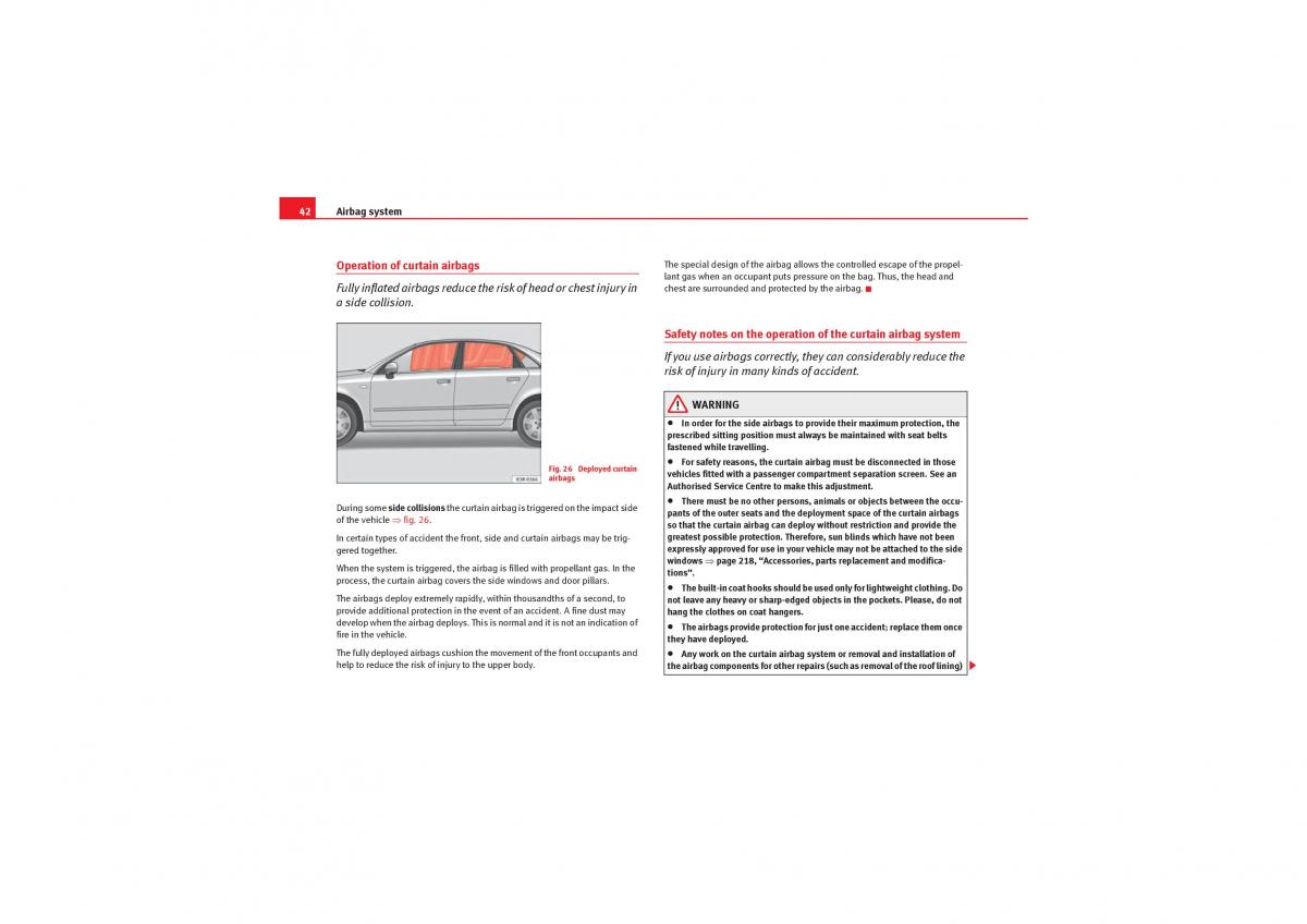 Seat Exeo owners manual / page 44