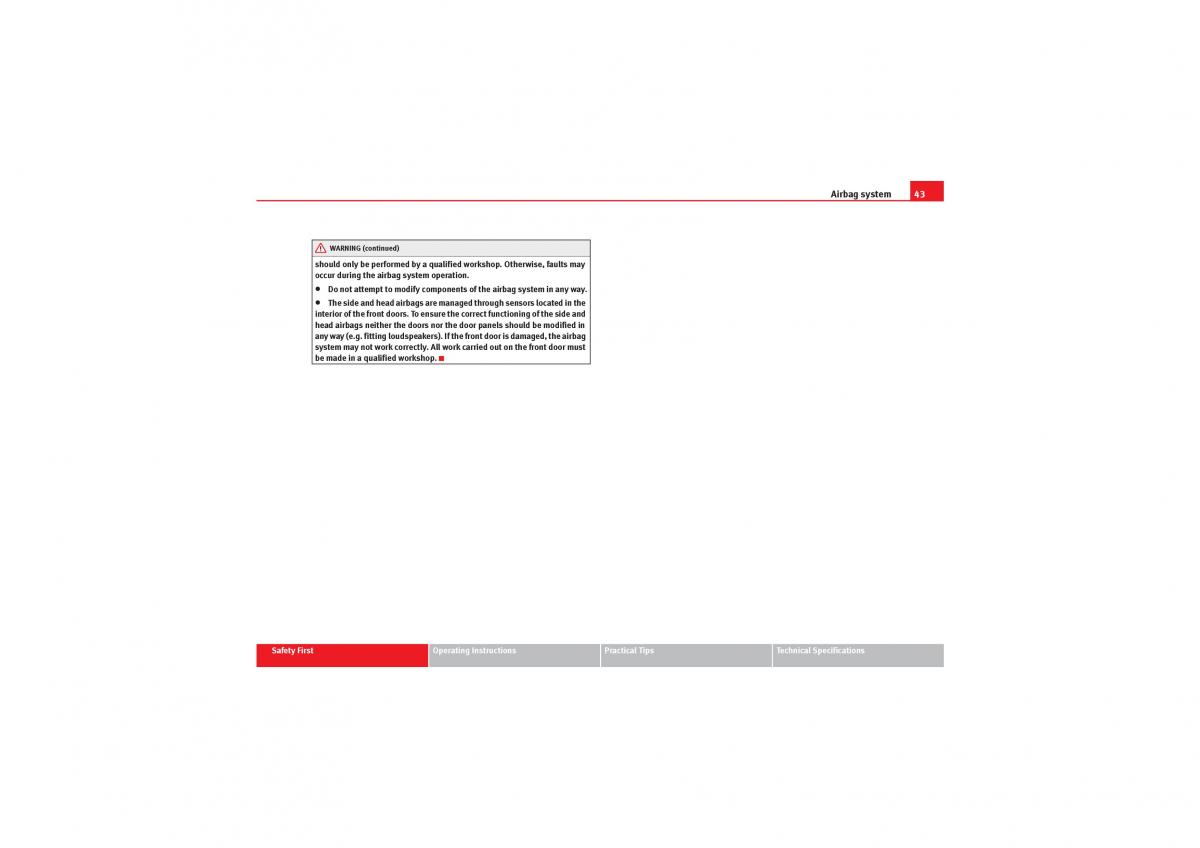 Seat Exeo owners manual / page 45