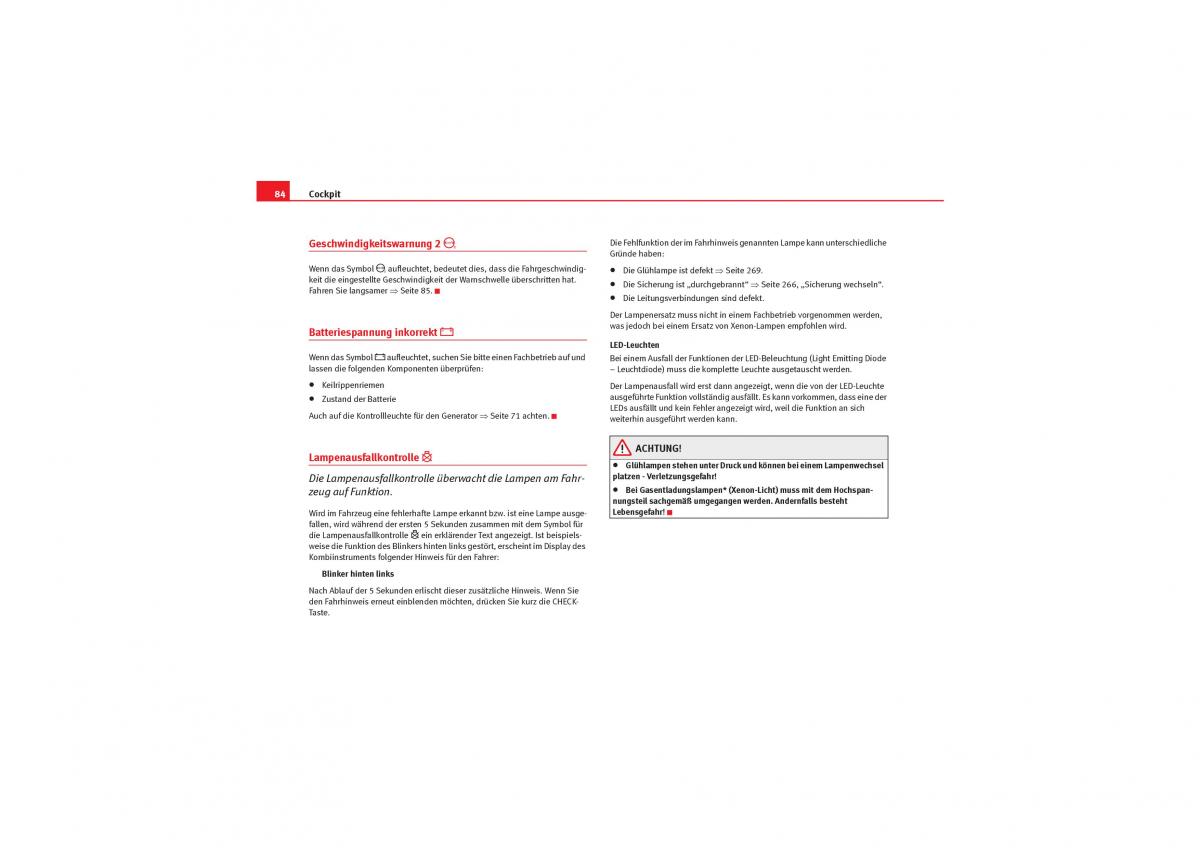 Seat Exeo Handbuch / page 86