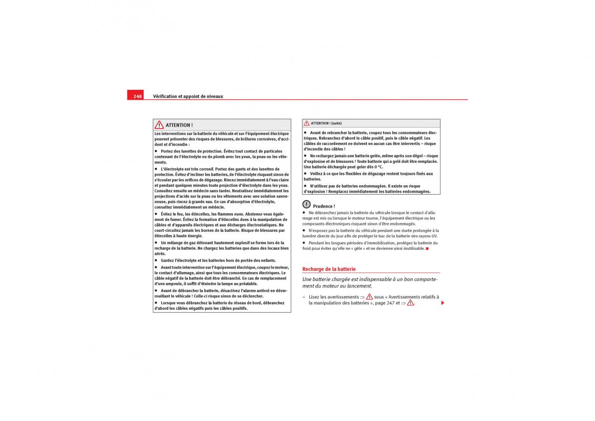 Seat Exeo manuel du proprietaire / page 250