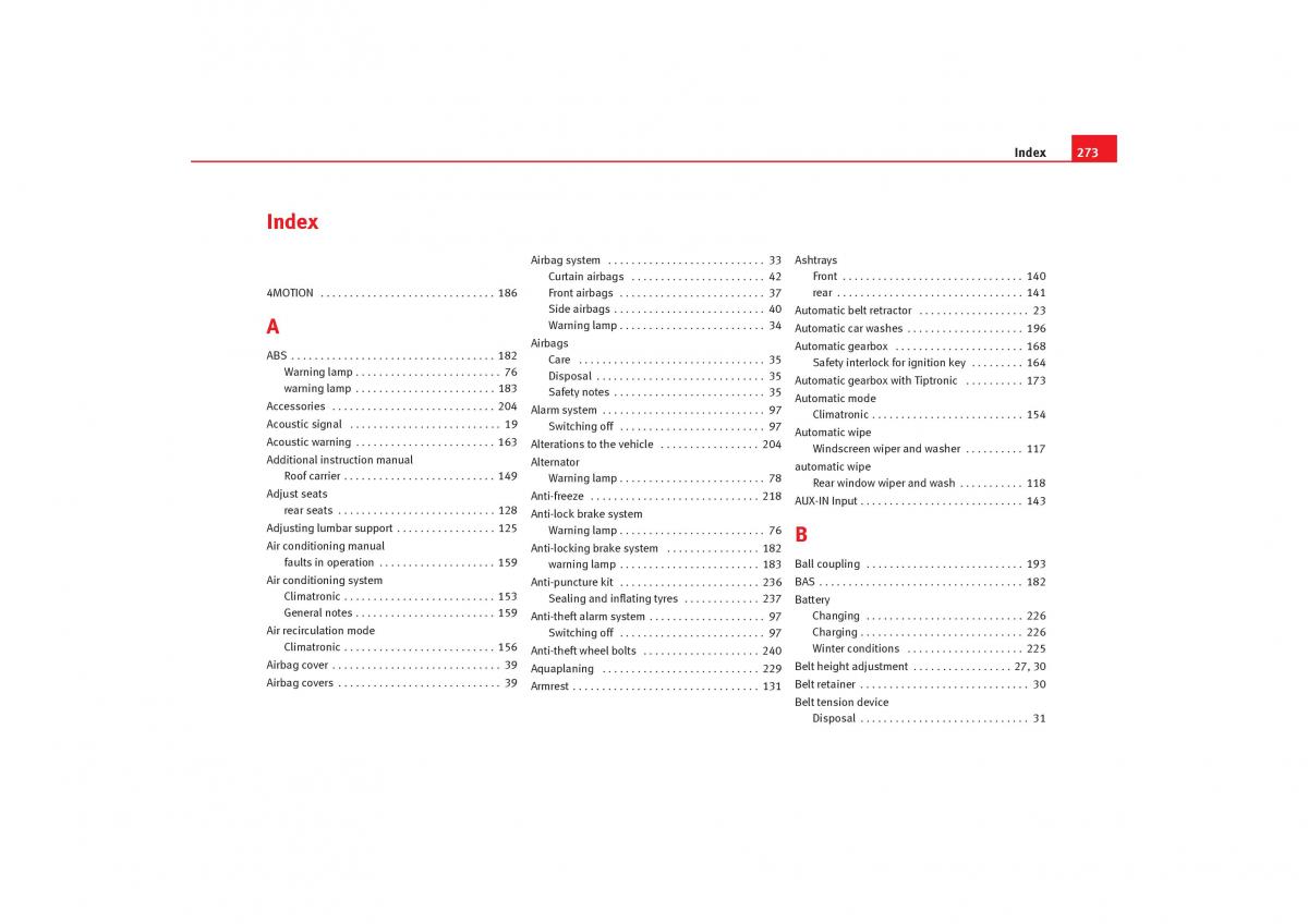 Seat Alhambra I 1 owners manual / page 275