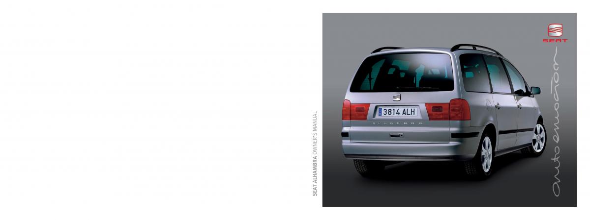 Seat Alhambra I 1 owners manual / page 1