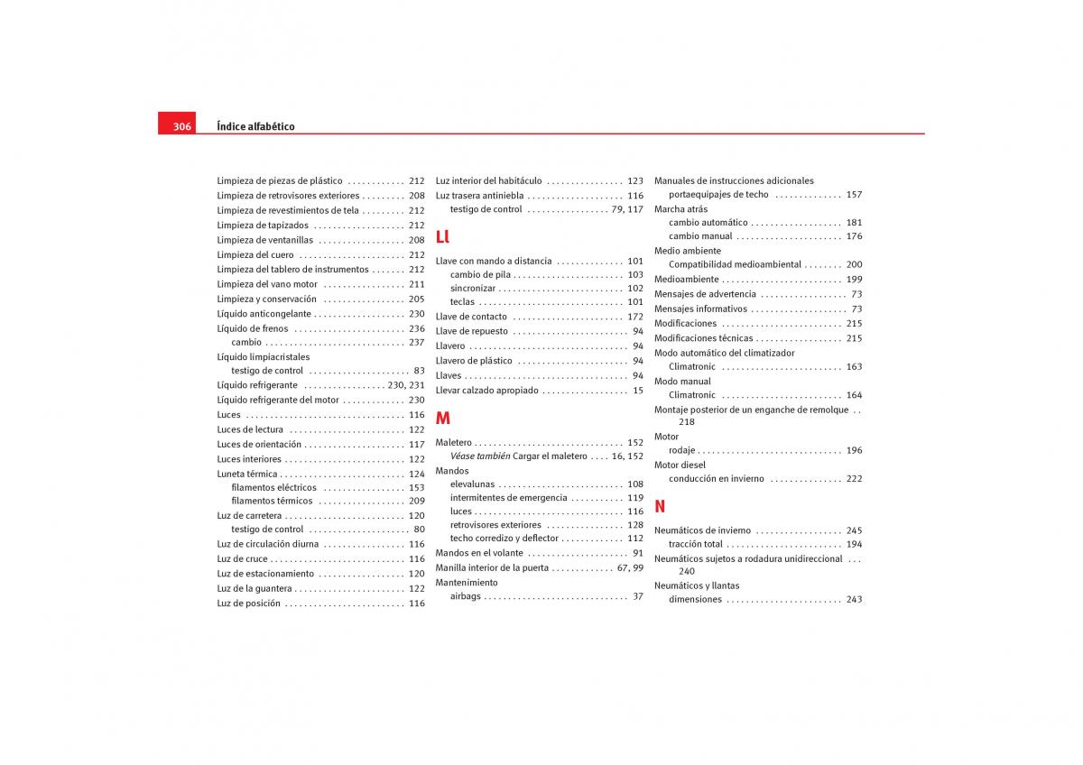 Seat Alhambra I 1 manual del propietario / page 308