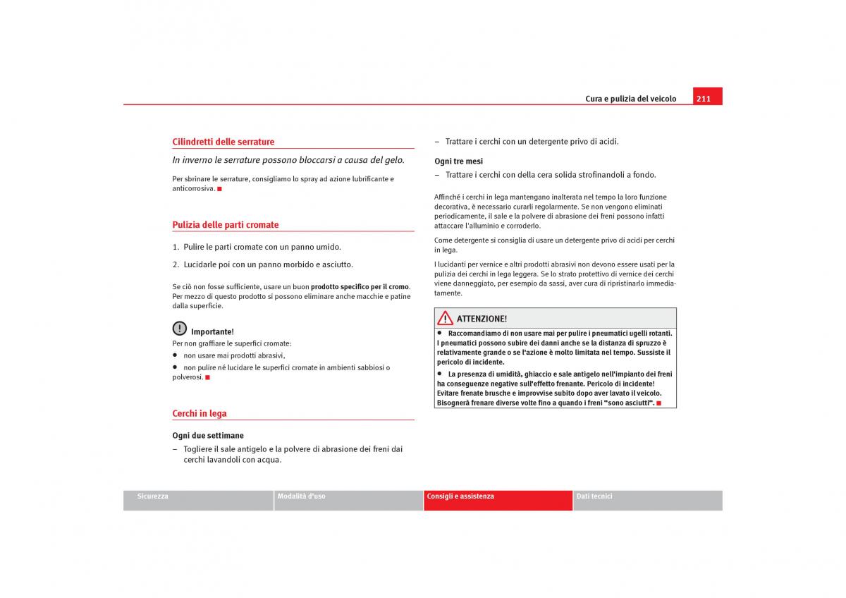 Seat Alhambra I 1 manuale del proprietario / page 213