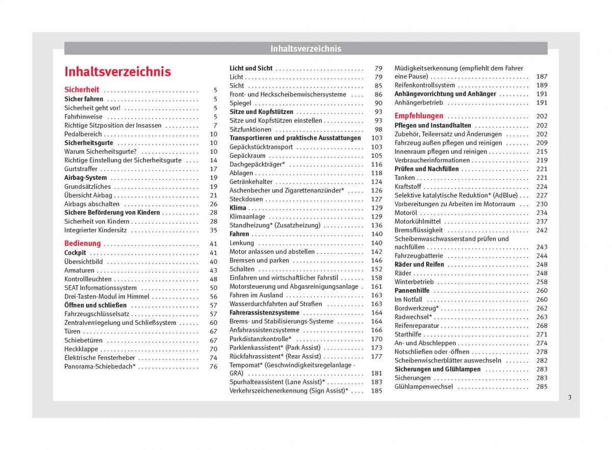 Seat Alhambra II 2 Handbuch / page 5