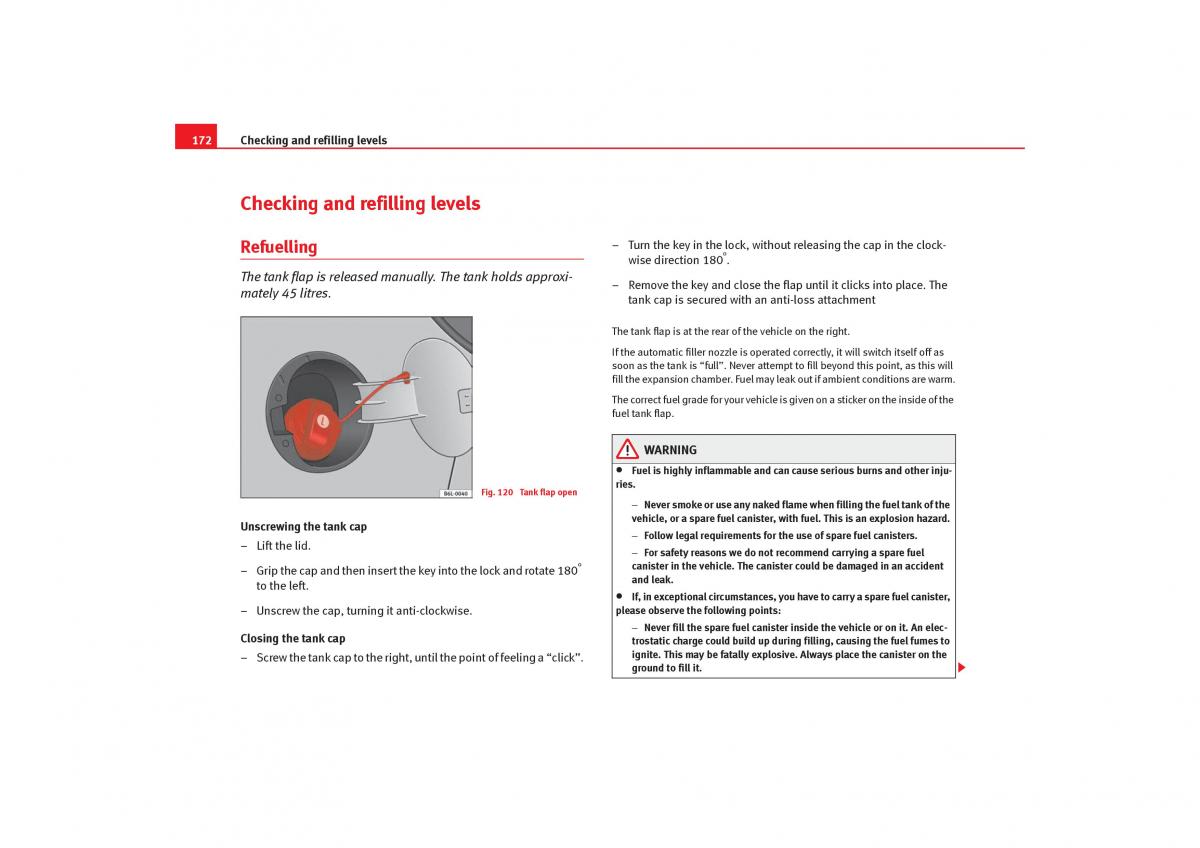 Seat Cordoba II 2 owners manual / page 174