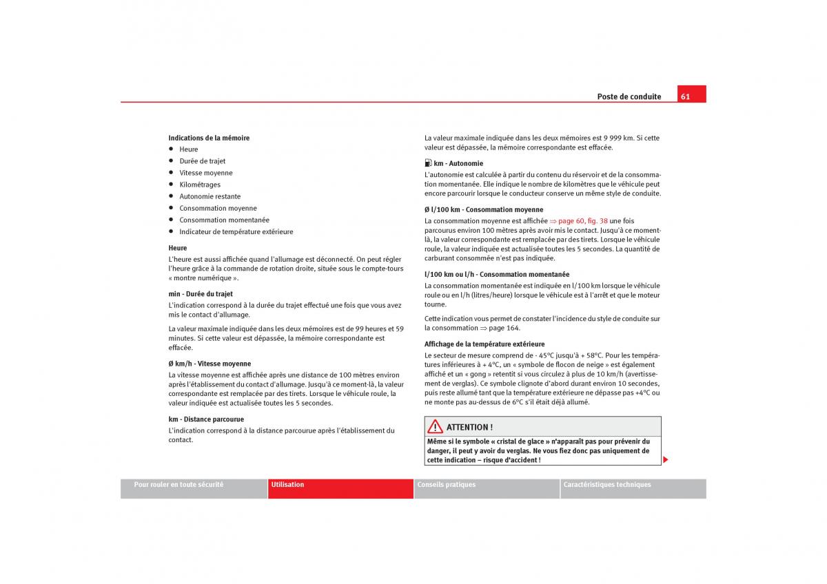 Seat Cordoba II 2 manuel du proprietaire / page 63