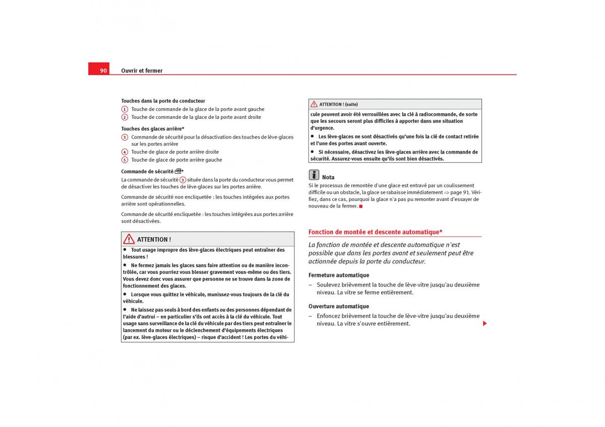 Seat Cordoba II 2 manuel du proprietaire / page 92