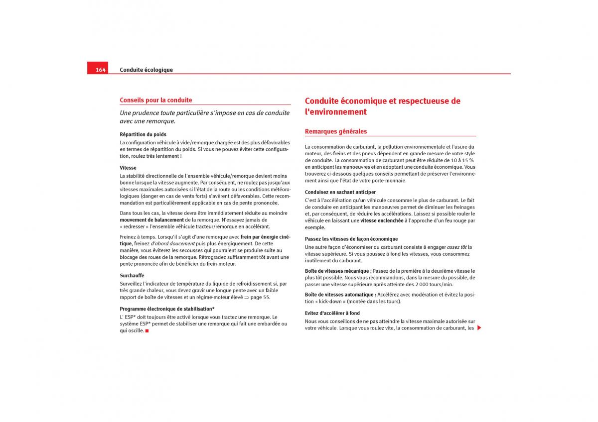 Seat Cordoba II 2 manuel du proprietaire / page 166