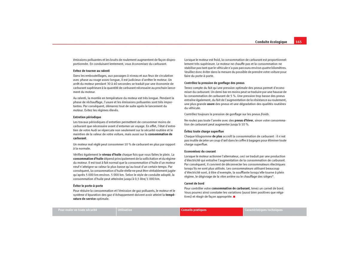 Seat Cordoba II 2 manuel du proprietaire / page 167