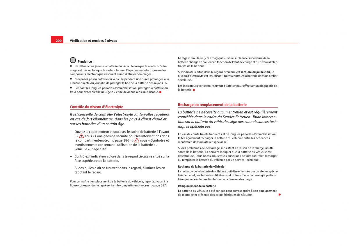 Seat Cordoba II 2 manuel du proprietaire / page 202