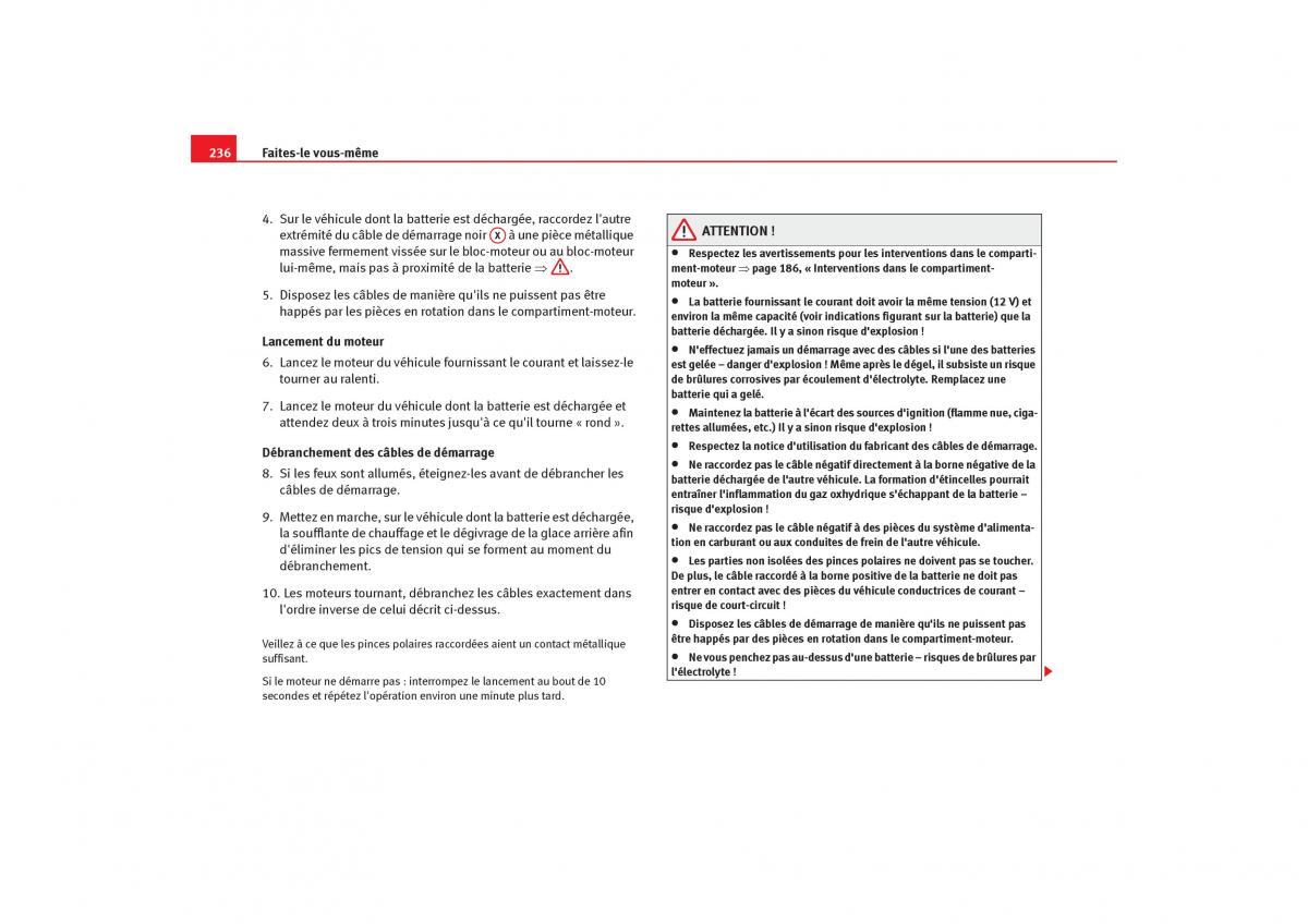 Seat Cordoba II 2 manuel du proprietaire / page 238