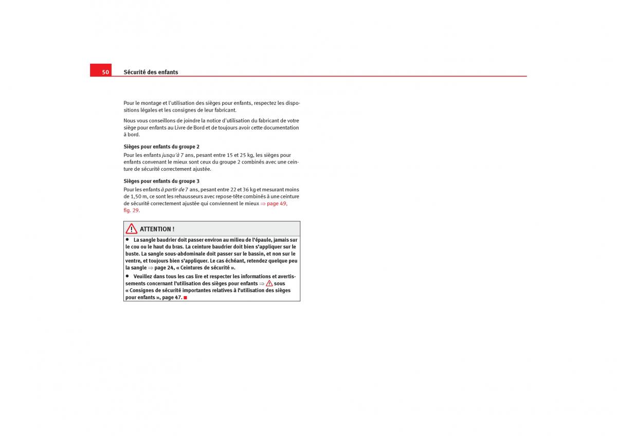 Seat Cordoba II 2 manuel du proprietaire / page 52