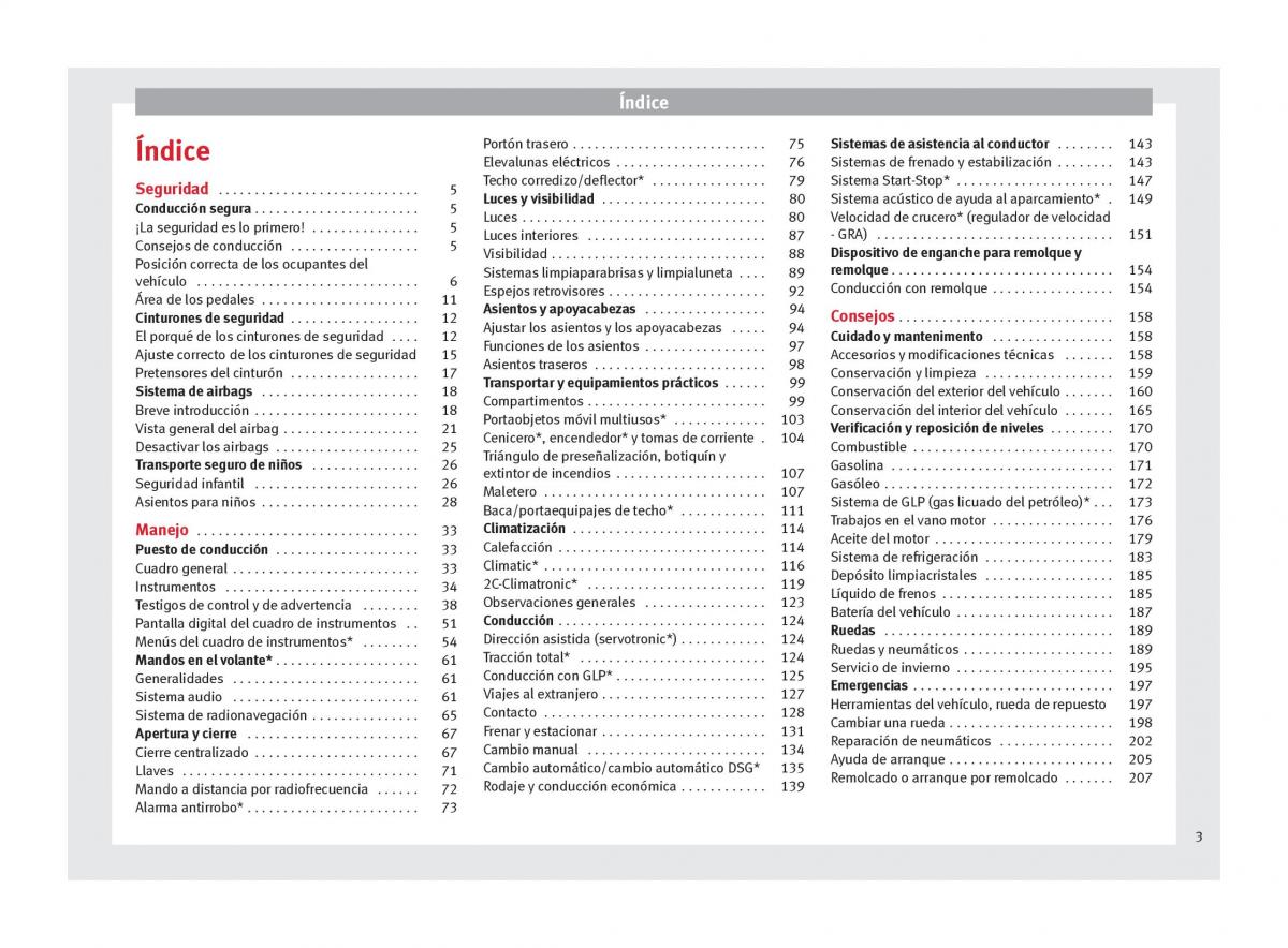 Seat Altea manual del propietario / page 5