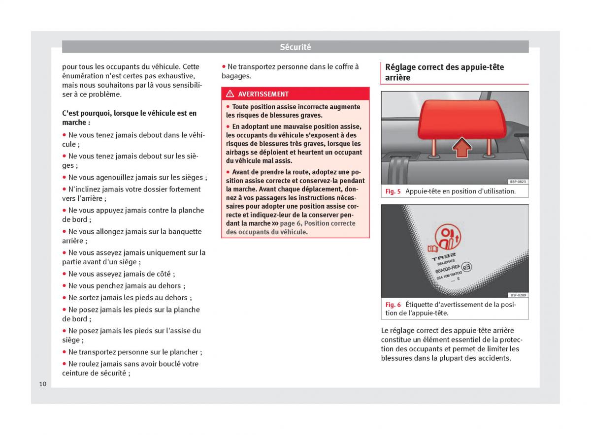 Seat Altea manuel du proprietaire / page 12