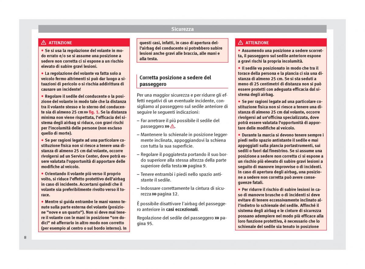 Seat Altea manuale del proprietario / page 10