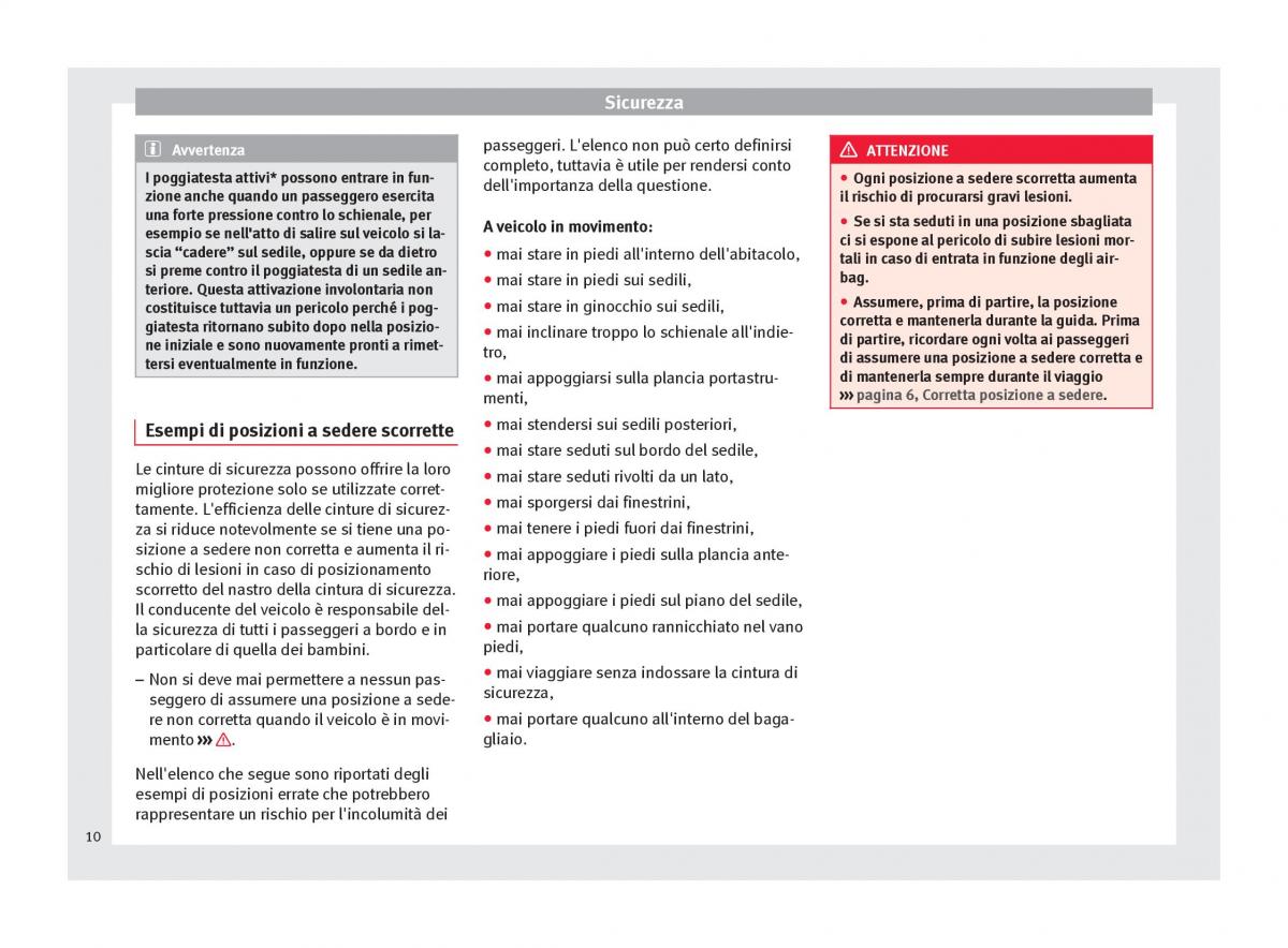 Seat Altea manuale del proprietario / page 12