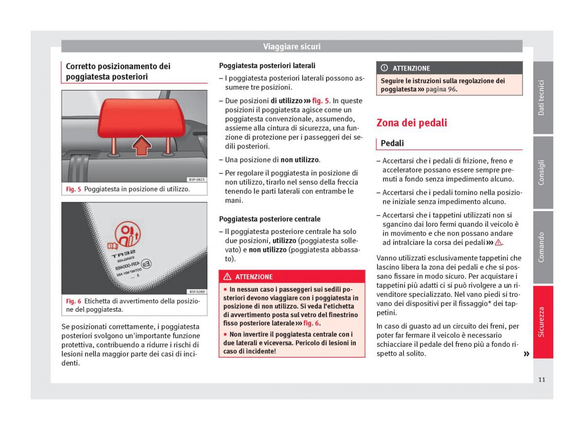 Seat Altea manuale del proprietario / page 13