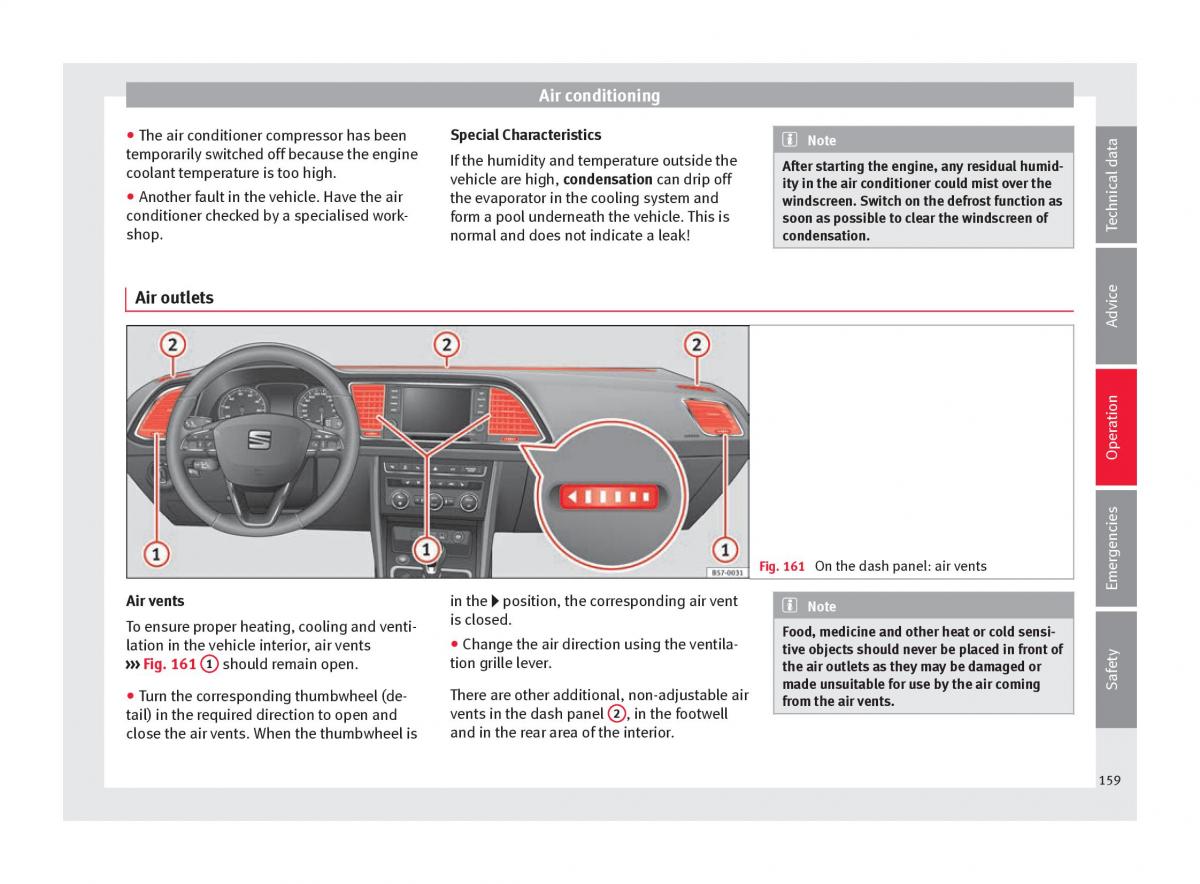 Seat Ateca owners manual / page 161