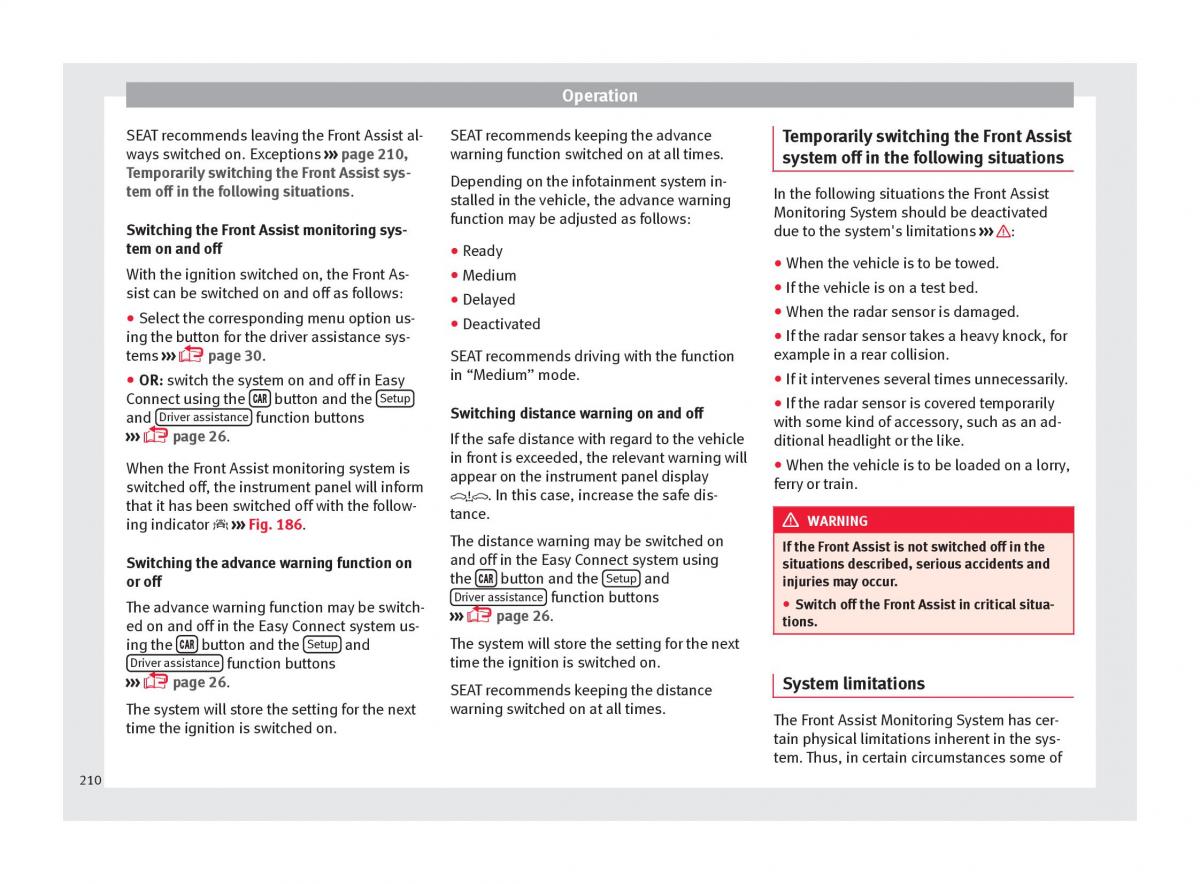Seat Ateca owners manual / page 212