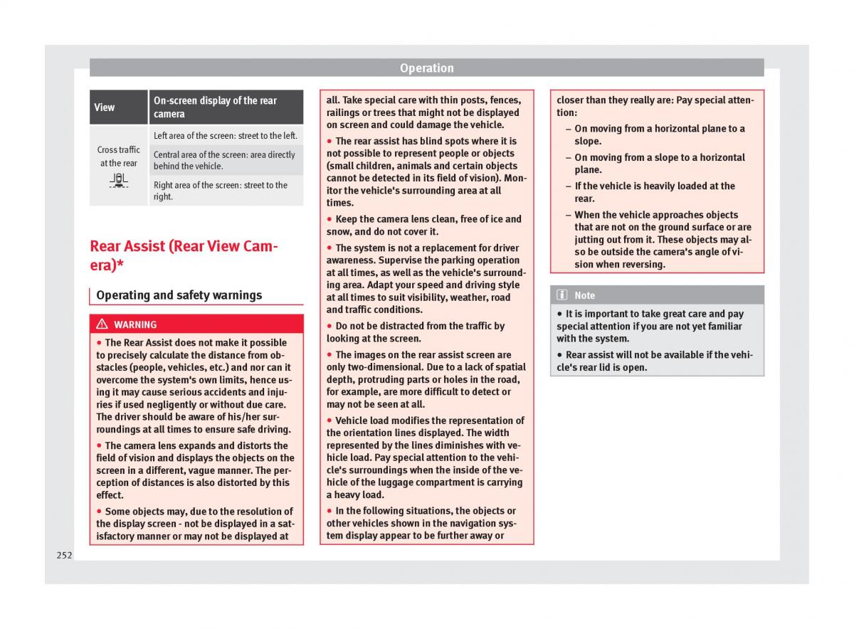 Seat Ateca owners manual / page 254