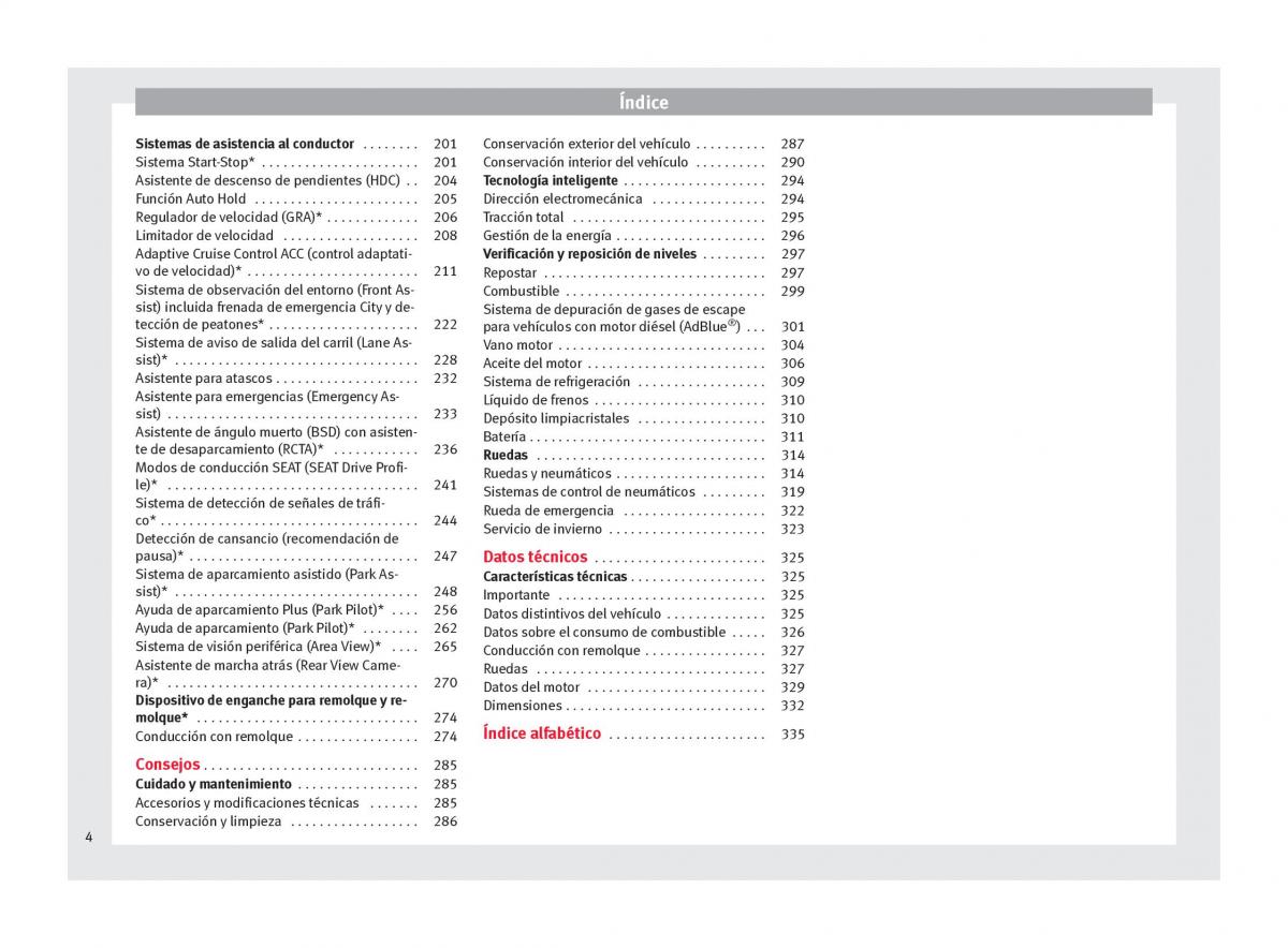 Seat Ateca manual del propietario / page 6