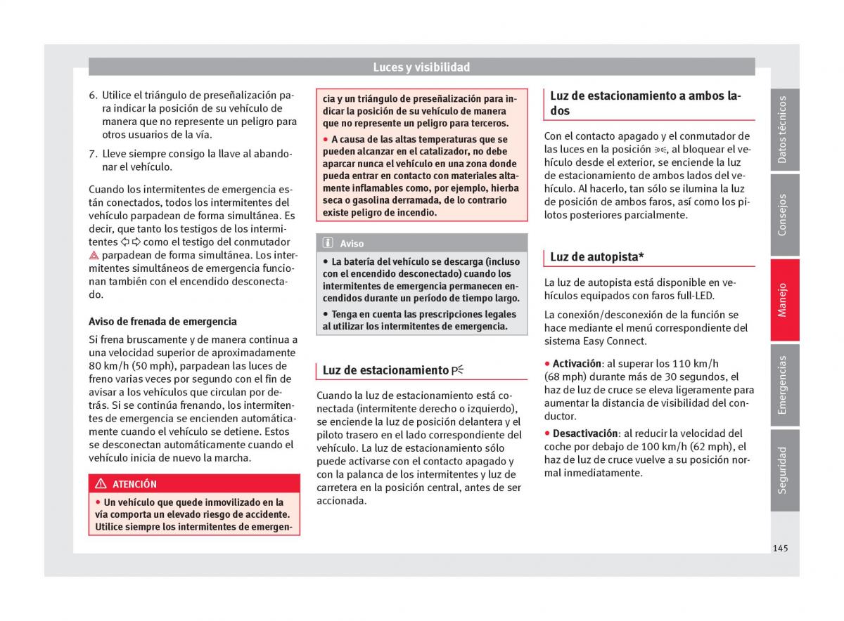 Seat Ateca manual del propietario / page 147