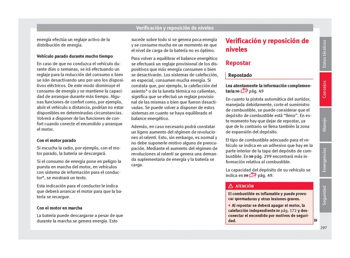 Seat Ateca manual del propietario / page 299