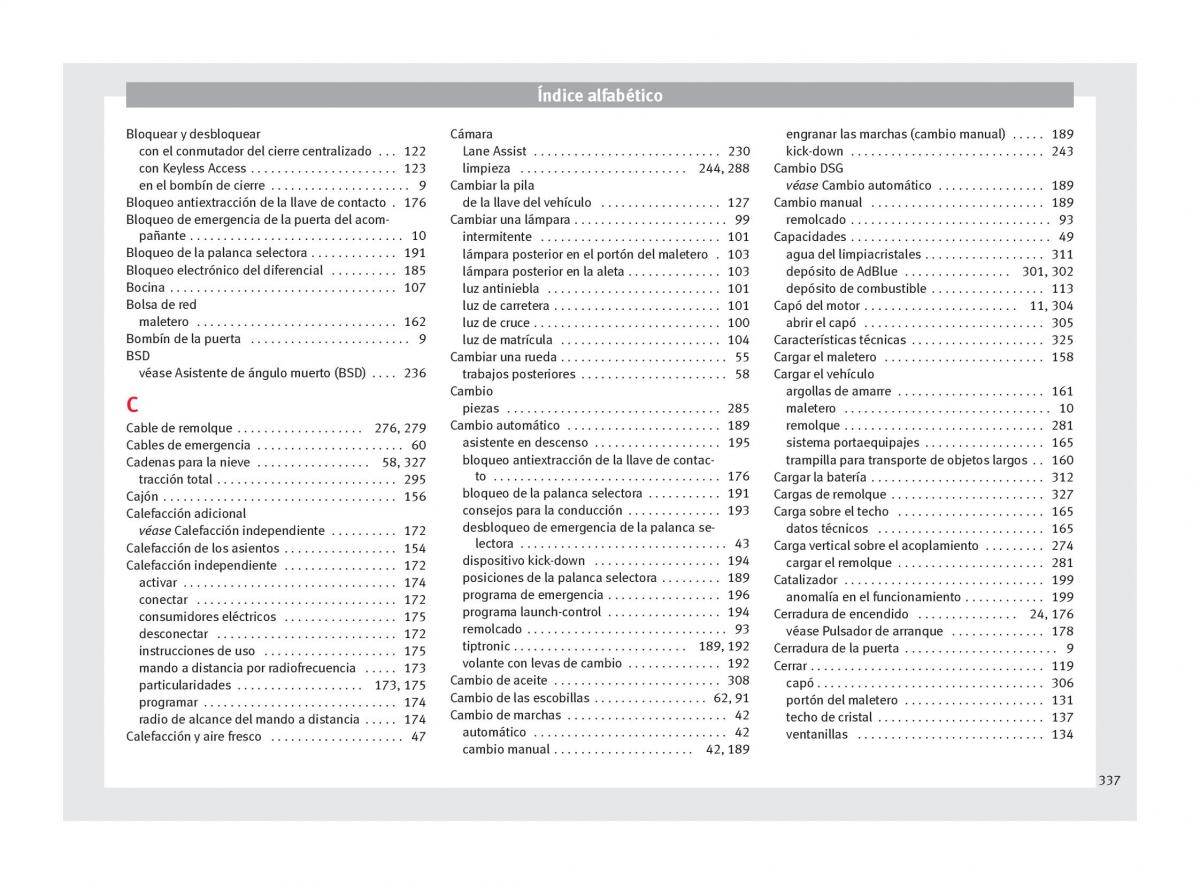 Seat Ateca manual del propietario / page 339