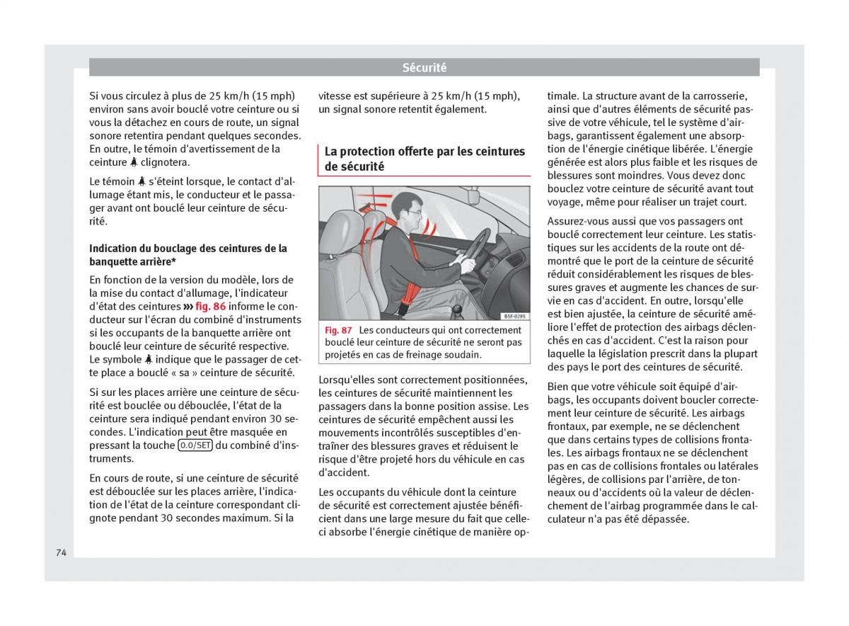 Seat Ateca manuel du proprietaire / page 76