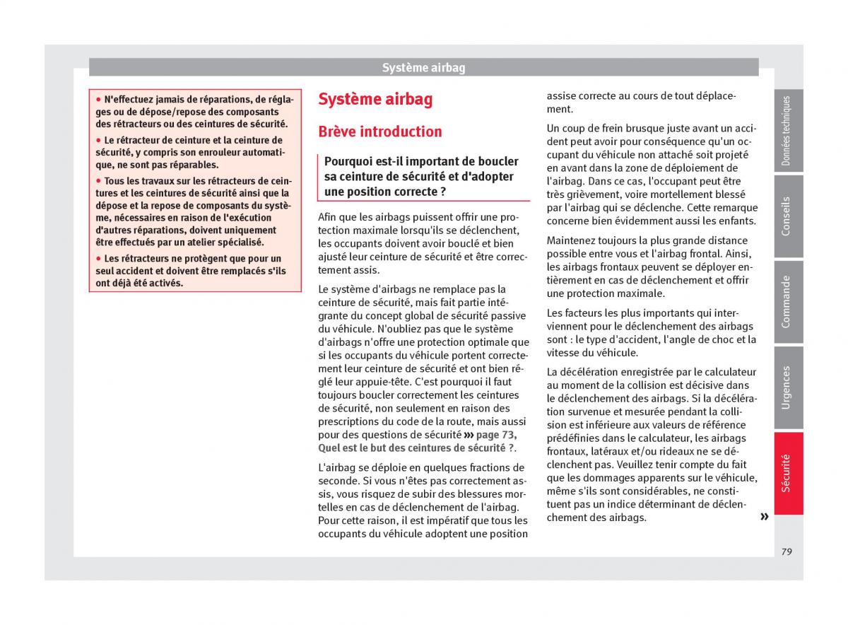Seat Ateca manuel du proprietaire / page 81