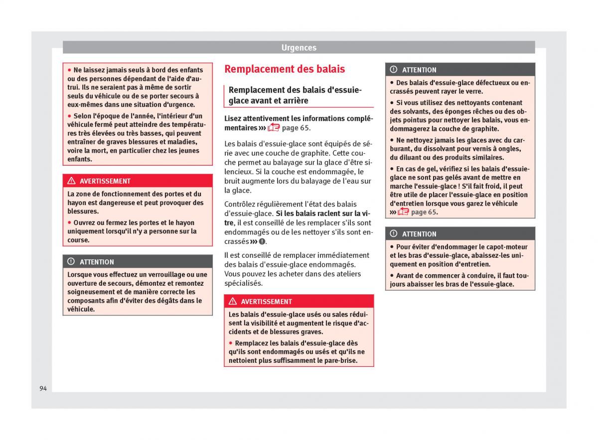 Seat Ateca manuel du proprietaire / page 96
