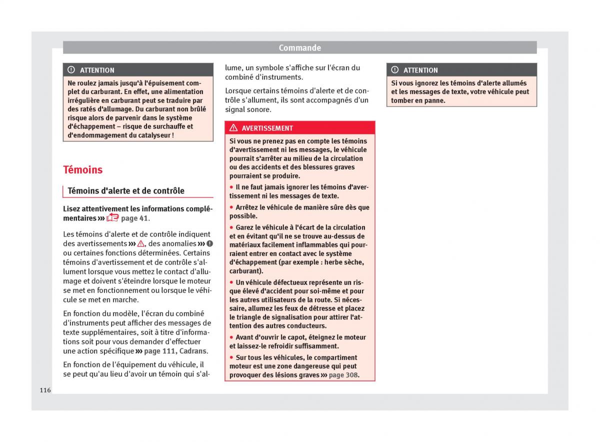 Seat Ateca manuel du proprietaire / page 118
