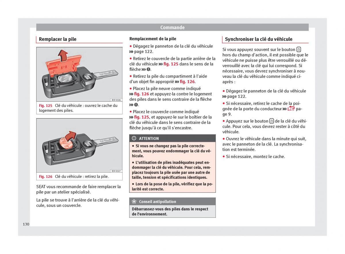 Seat Ateca manuel du proprietaire / page 132