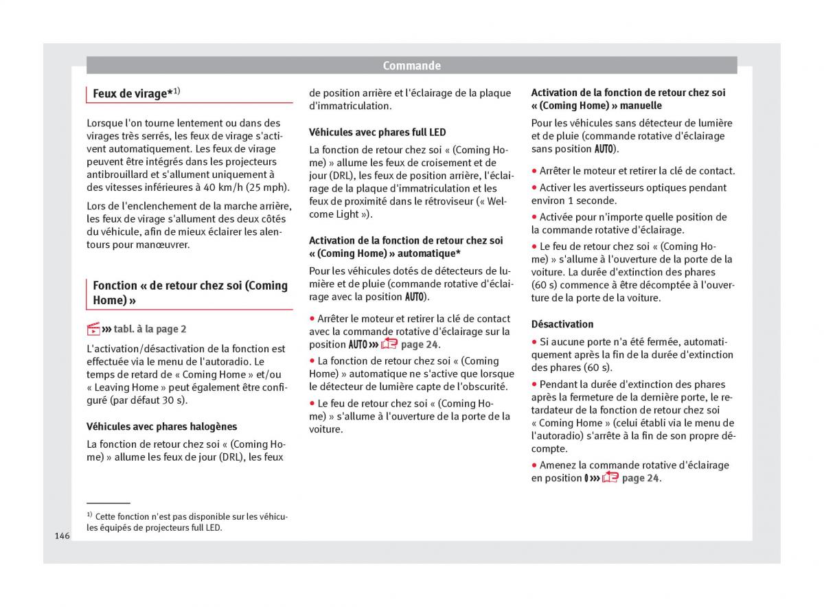 Seat Ateca manuel du proprietaire / page 148